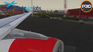 Prepar3D V5 FSLABS A320  Low visibility landing Kiruna Airport  TrueSKY 4K [upl. by Laro190]