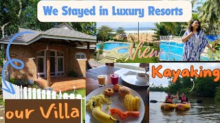 We Stayed in LUXURY RESORTS Our Villa Experience  Did Kayaking Adventure  Varkala and Kovalam [upl. by Eeneg750]