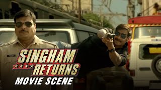 Ajay Devgn Saves Anupam Kher  Singham Returns  Movie Scene [upl. by Shiekh203]