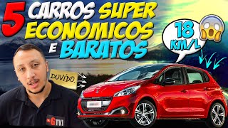 5 CARROS MUITO ECONÔMICOS para o DIA A DIA [upl. by Camilo]