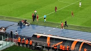 241024 Roma Dinamo Kiev tanti fischi a Cristante al momento del suo ingresso in campo [upl. by Bartolomeo]