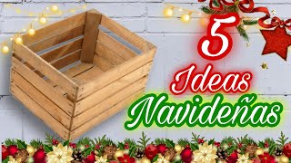 Manualidades Navideñas 2023  Ideas con cajas de fruta para navidad Christmas Diy [upl. by Adnor]