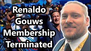 Renaldo Gouws Membership of SA Parliament Terminated [upl. by Elman]