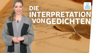 Wie schreibe ich eine Gedichtanalyse I musstewissen Deutsch [upl. by Cailean494]