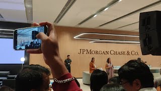 JPMorgan Chase and Company NKP Mumbai JPMorgan Towers  Welcoming Jamie Dimon charteredaccountant [upl. by Mavra678]