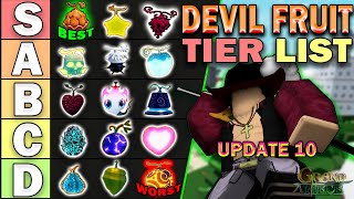 GPO NEW and COMPLETE Update 10 Devil Fruit TIER LIST [upl. by Tennos]