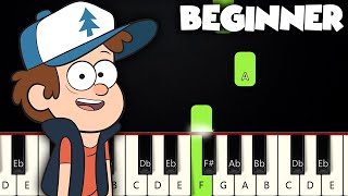 Gravity Falls Theme  BEGINNER PIANO TUTORIAL  SHEET MUSIC by Betacustic [upl. by Sulakcin]