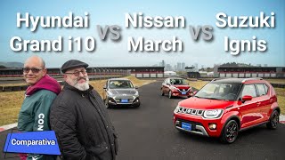 Nissan March VS Hyundai Grand i10 VS Suzuki Ignis  ¿Cuál subcompacto es mejor compra [upl. by Paquito]