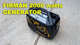 FIRMAN 2000 WATTS PORTABLE GENERATOR [upl. by Tahmosh]