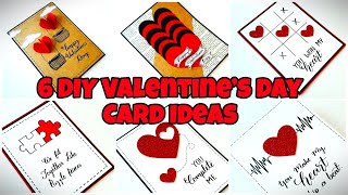 6 DIY Valentines Day Card Ideas  Beautiful Handmade Greeting Cards for Boyfriend  Tutorial [upl. by Nnylahs148]