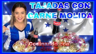 🇭🇳TAJADAS CON CARNE MOLIDA ESTILO CATRACHO🇭🇳Jenny claros paso a pasoPREPARACIÓN 🇭🇳 [upl. by Jangro]