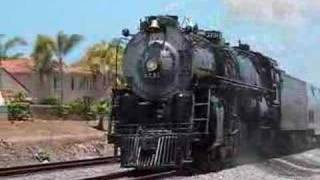 Santa Fe 3751 Steam Locomotive through San Diego [upl. by Adham]