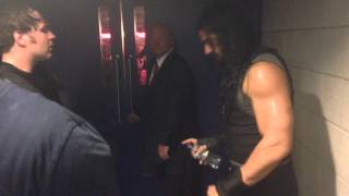 WWE The Shield Backstage on Raw O2 Arena London [upl. by Yeliab]