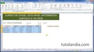 Curso de Excel Intermedio 22 Filtros Avanzados [upl. by Auqinimod]