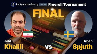 Galaxy Freeroll FINAL  Khalili Iran VS Spjuth Sweden [upl. by Wolliw984]