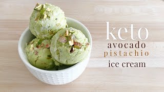 Keto Avocado Pistachio Ice Cream [upl. by Anyrb]