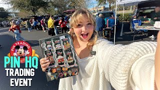 Disney Pin Trading Event in a Parking Lot  Pin HQ Pin Trading Meet Up [upl. by Solomon]