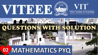 VITEEE Questions with solution  Mathematics  How to score 95 in VITEEE  Part 02 [upl. by Rodman]