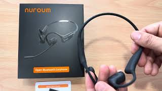 Open Ear Sports OW20B Nuroum Bluetooth 53 Multipoint Boom Mic Headphones Review 71524 [upl. by Rubens]