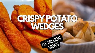 Crispy Potato Wedges  Easy Perfect Potato Wedges  Crispy Homemade Potato Wedges Recipe [upl. by Erodasi]