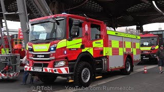 Interschutz 2022 British Fire Engine  Scania P370 XT Angloco  exterior lights  DampW FireampRescue [upl. by Aloibaf]