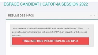 Concours DEntrée Au CAFOP  Résultat Visite Médicale Finaliser Inscription Et Aller Dépôt Dossier [upl. by Ria]