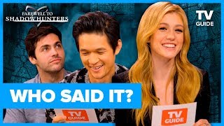 Shadowhunters Cast Plays Who Said It  Farewell to Shadowhunters [upl. by Rayford]