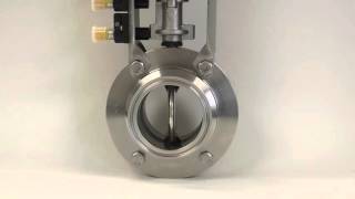 SPX FLOW  APV  DELTA SV Butterfly Valve Actuation Demonstration [upl. by Enomis]