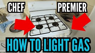 How To Light Gas Stove Top  Chef Premier gas oven  how to use gas [upl. by Adnawyt]