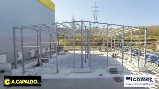 Time Lapse  Costruzione Capannone Metallico presso Capaldo Spa [upl. by Loesceke]