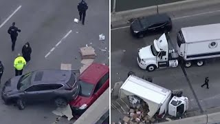 NJ multivehicle crash on Rt 3 causes major delays [upl. by Aicemak]