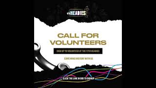 Volunteer for theheadiesawards [upl. by Renita]