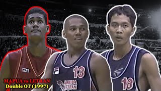 Kerby Raymundo NCAA Debut  Willie Miller 2nd year  Mapua vs Letran 1997 2OT Game Highlights [upl. by Ribaudo]