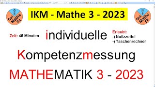 Mathematik 3  IKM Testung  2023  27 Aufgaben [upl. by Gertrude]