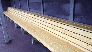 How to build baseball dugout benches [upl. by Enneyehs165]