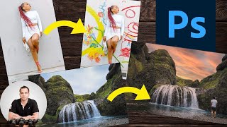 How to Use Generative AI in Photoshop  Examples of Landscape and Portrait Editing [upl. by Anifesoj]