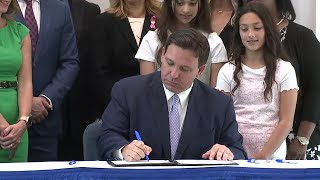 FSA testing ends in Florida after Gov DeSantis signs bill  Press Conference [upl. by Anuayek]