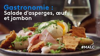 Gastronomie  salade dasperges œuf et jambon [upl. by Jarvis]