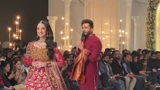 Falak Shabir live with Sarah Khan at Bridal Couture Week 2023 [upl. by Oinigih389]