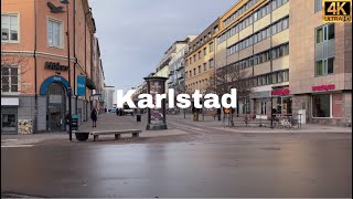 Karlstad Sweden 🇸🇪  City Centre Walk  City Walking Tour  4K HDR [upl. by Valeda]