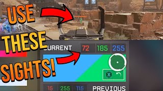 Top 5 Best Reticle Colors for XBOXPLAYSTATION CONSOLES in 2022 Apex Legends Season 12 [upl. by Ihcehcu]