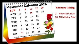 September Calendar 2024 [upl. by Ashlie330]