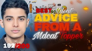 ADVICE TO TOP MDCAT FROM A UHS TOPPER DrHamzaAshraf [upl. by Melany907]