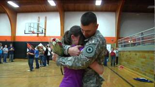 Returning Soldier Gives Daughters The Surprise Of A Lifetime [upl. by Tracey]