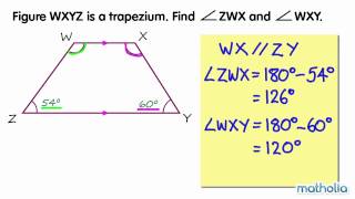 Finding Unknown Angles in a Trapezium [upl. by Chapman994]