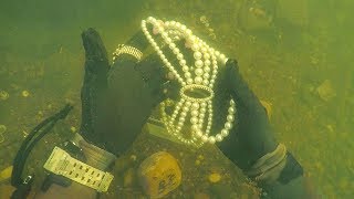 Found Jewelry Underwater in River While Scuba Diving for Lost Valuables Unbelievable [upl. by Carn]