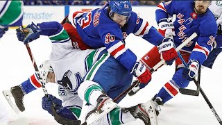 Zibanejad contributes 2 points as Rangers defeat the Canucks 43 extending their road success [upl. by Harland]