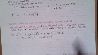 24 Wilsons Theorem Practice 3 [upl. by Ainak]