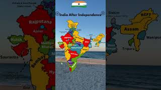 India After Independence map [upl. by Heid]