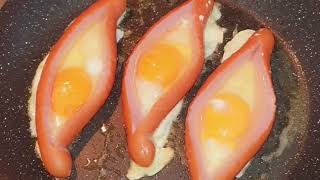 How to make eggs hotdog for breakfast [upl. by Letizia957]